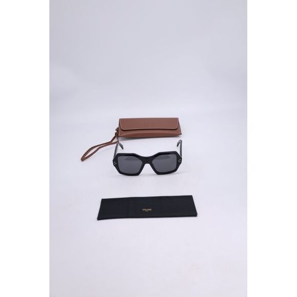 Celine 55mm Hexagon Sunglasses in Black Acetate - Picture 1 of 10
